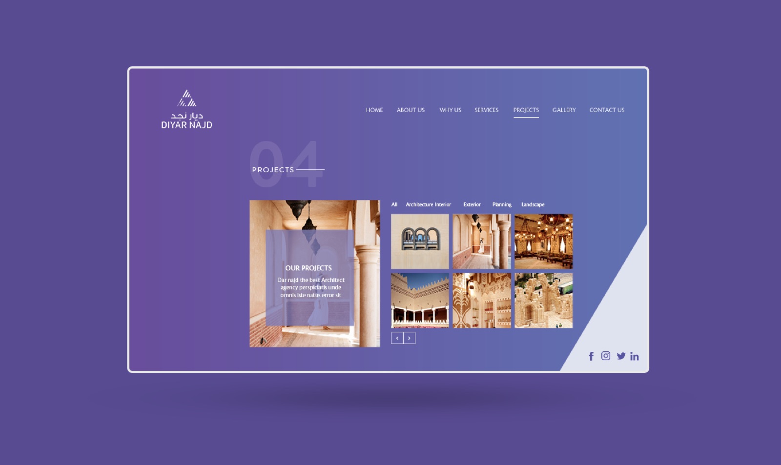 Diyar Najd website design