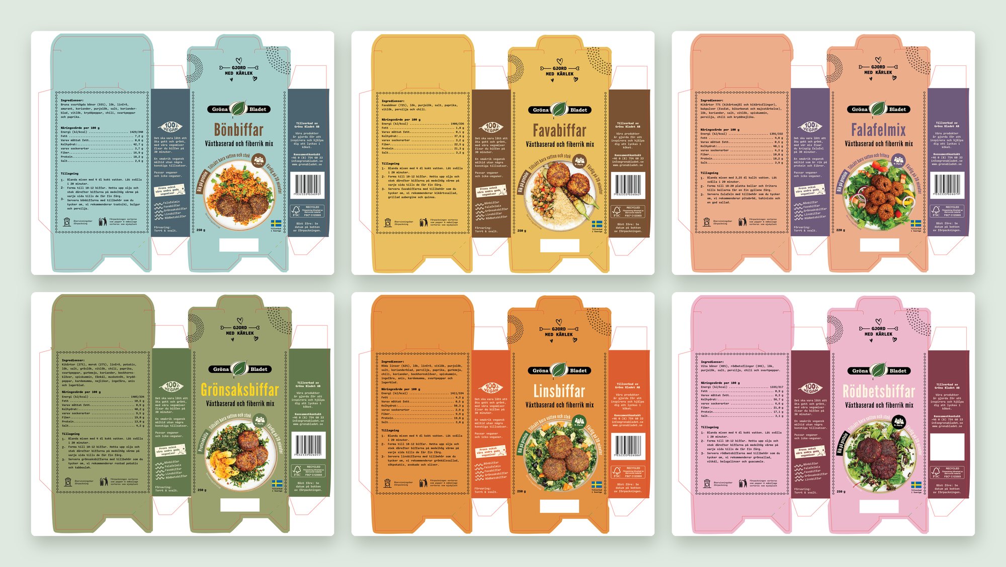 Print-ready dielines for all six Vegomixer boxes